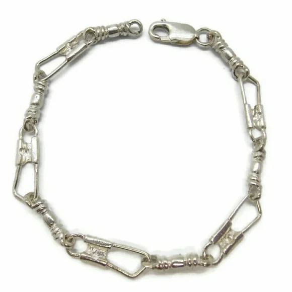 Fishers of Men Acts Sterling Silver Bracelet Regular Link 7.5 in - Picture 3 of 3